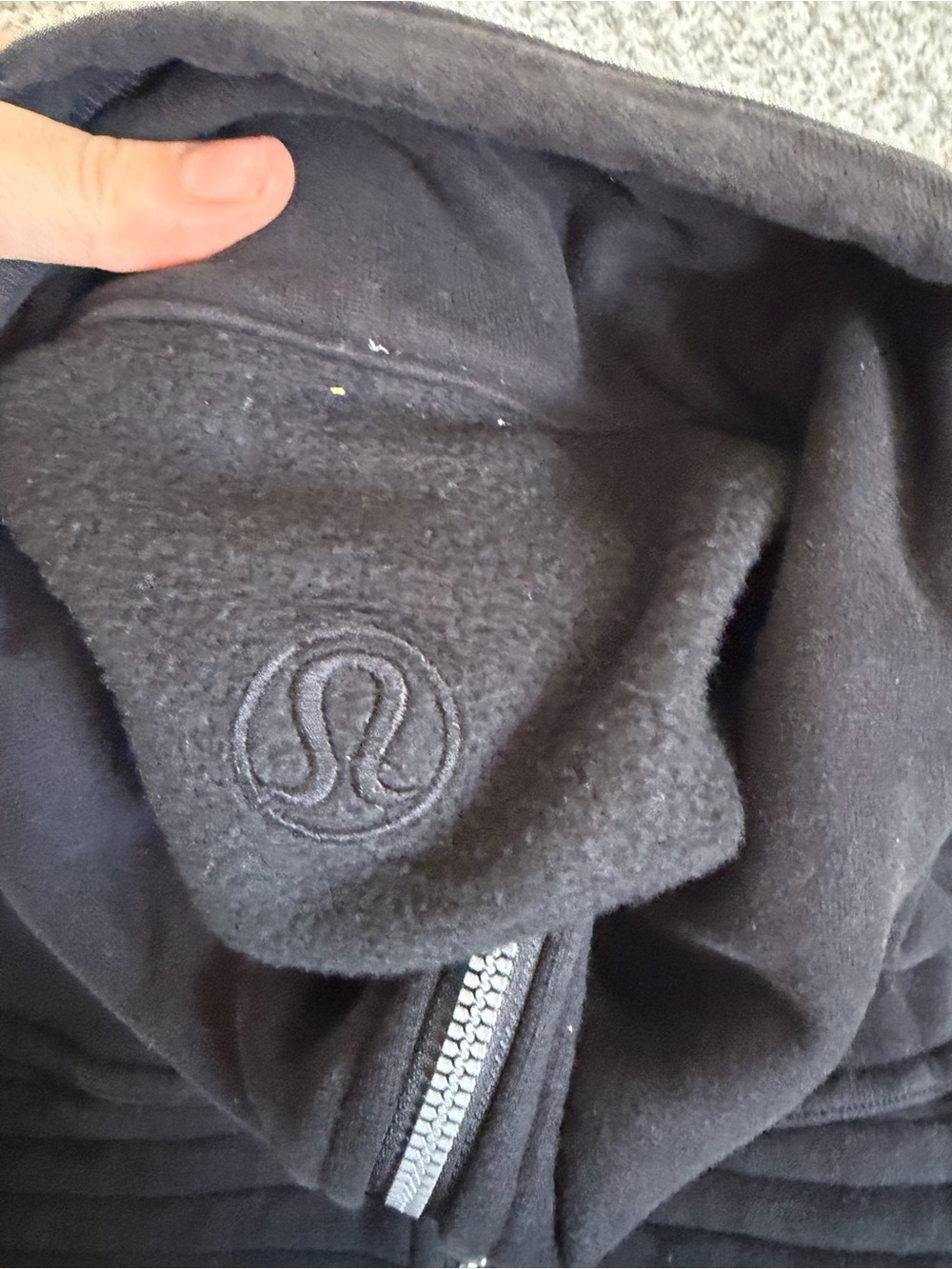 lululemon athletica Black Fleece-Lined Zip Sweater